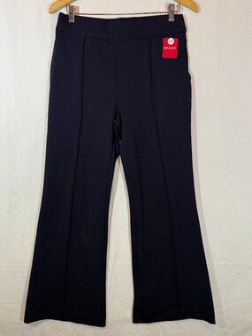 Spanx NWT Classic Navy High Rise Flare Trousers Size L Petite Style 20252Q